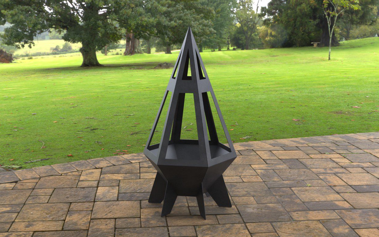 Pyramid (Rocket III) Design Fire Pit | Bespoke BBQs