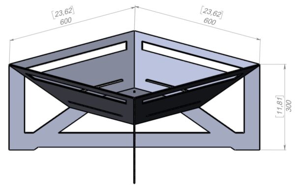 Square (X High) Design Fire Pit - Image 2